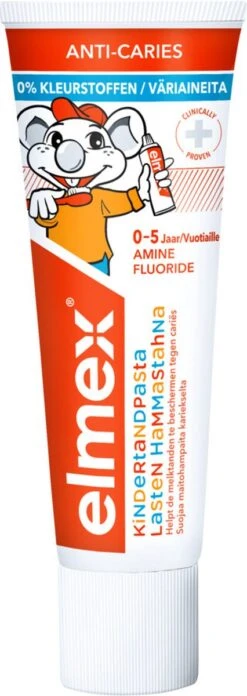 Elmex Peuter (0 Tot 5 Jaar) Kindertandpasta 6 X 75ml - Voordeelverpakking -Mondverzorgings Winkel 426x1200