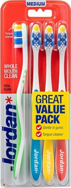 Jordan - Total Clean Tandenborstels Medium - 4 Stuks -Mondverzorgings Winkel 453x1200 1