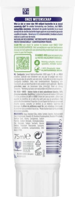 Zendium Fresh+Whitening Tandpasta- 12 X 75 Ml - Voordeelverpakking -Mondverzorgings Winkel 459x1200 4