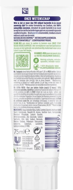 Zendium Extra Fresh Tandpasta - 12 X 75 Ml - Voordeelverpakking -Mondverzorgings Winkel 460x1200 4