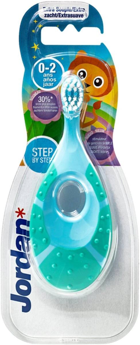 1x Jordan Tandenborstel Step By Step 0-2 Jaar Blauw/Groen/Oranje 3 1x Jordan Tandenborstel Step By Step 0-2 Jaar Blauw/Groen/Oranje