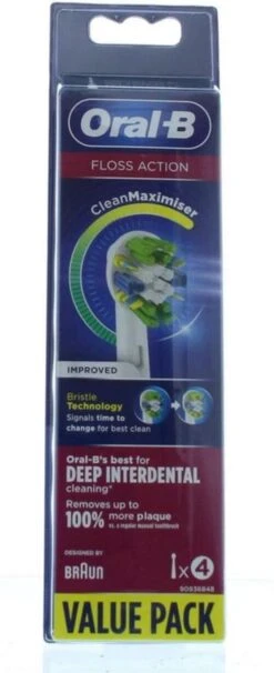 Oral B Oral-B FlossAction - Met CleanMaximiser-technologie - Opzetborstels - 4 Stuks 25 Oral B Oral-B FlossAction - Met CleanMaximiser-technologie - Opzetborstels - 4 Stuks -Mondverzorgings Winkel 489x1200