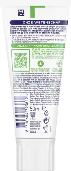 Zendium Junior 5-12jr Tandpasta - 12 X 50 Ml - Voordeelverpakking -Mondverzorgings Winkel 503x1200