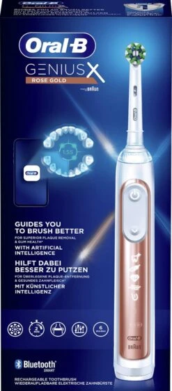 Oral B Oral-B Genius X Elektrische Tandenborstel Rosegold -Mondverzorgings Winkel 527x1200