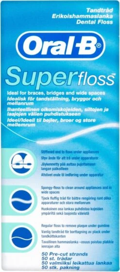 Oral B Superfloss 12 X 50 Stuks - Flosdraad - Voordeelverpakking -Mondverzorgings Winkel 530x1200 4
