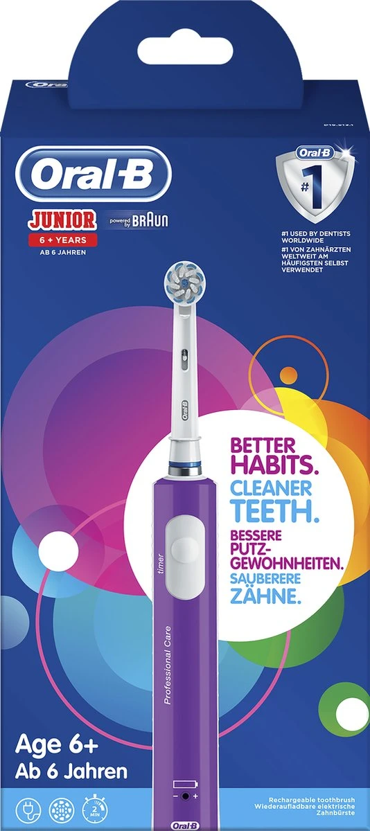 Oral B Oral-B Junior - Elektrische Tandenborstel - Paars 15 Oral B Oral-B Junior - Elektrische Tandenborstel - Paars - Afbeelding 13