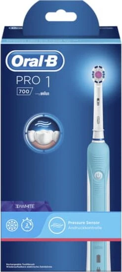 Oral B Oral-B Pro 1 700 - Oplaadbare Elektrische Tandenborstel - Powered By Braun - Blauw -Mondverzorgings Winkel 539x1200