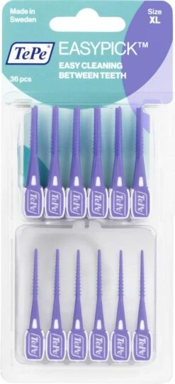 Tepe EasyPick Paars Maat XL – 36 Stuks -Mondverzorgings Winkel 548x1200