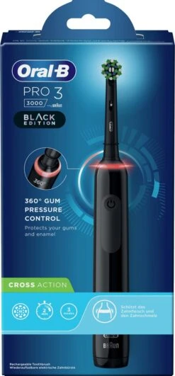 Oral B Oral-B Pro 3 3000 - Zwart - Elektrische Tandenborstel - Ontworpen Door Braun - Black Edition -Mondverzorgings Winkel 558x1200