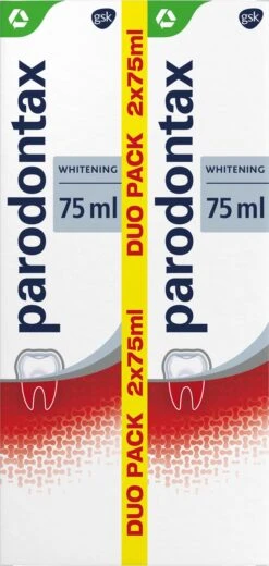 Parodontax Whitening Dagelijkse Tandpasta Tegen Bloedend Tandvlees 2x75 Ml -Mondverzorgings Winkel 570x1200