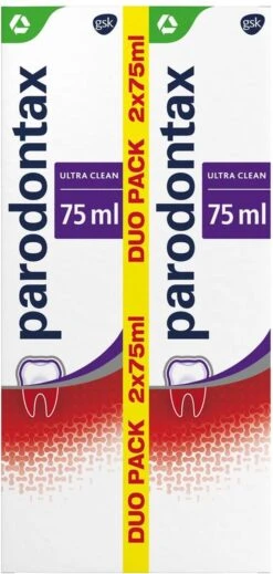 Parodontax Ultra Clean Dagelijkse Tandpasta Tegen Bloedend Tandvlees 2x75 Ml -Mondverzorgings Winkel 571x1200 1