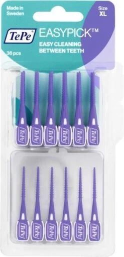Tepe EasyPick Paars Maat XL – 36 Stuks -Mondverzorgings Winkel 582x1200 1