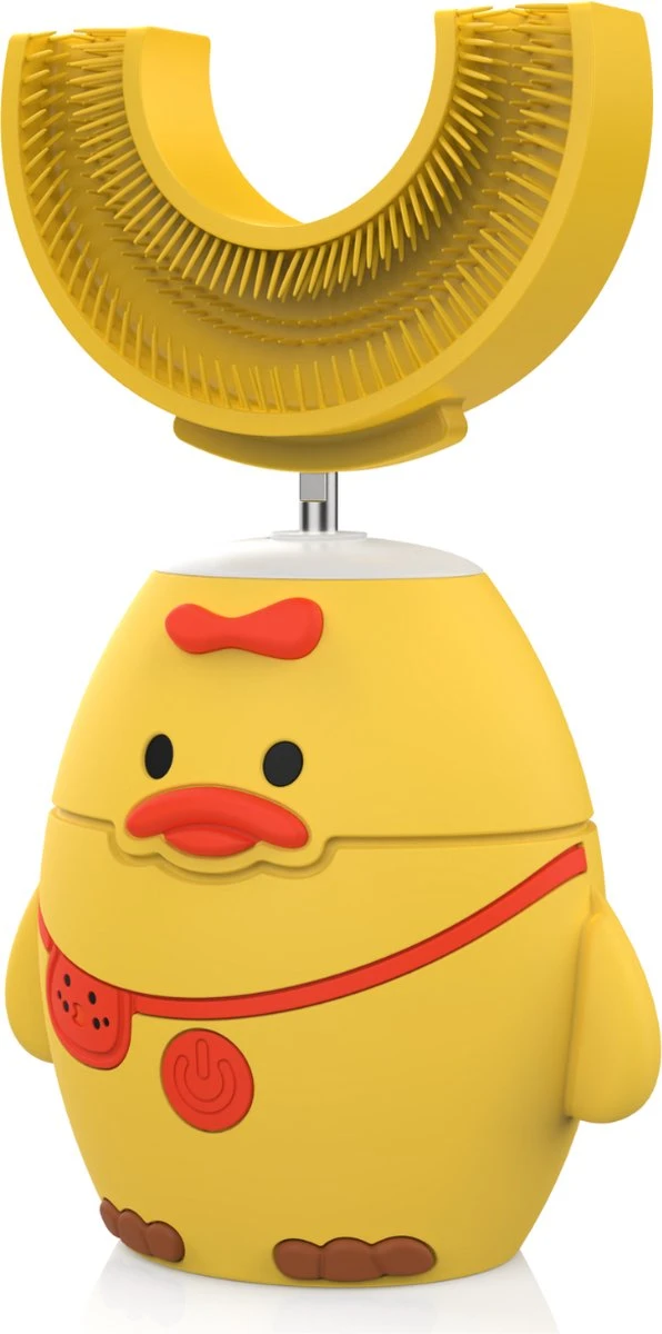 Merkloos Elektrische Sonische Tandenborstel Voor Kinderen Tussen 2 T/m 6 Jaar Met Timer - Elektrische Kindertandenborstel - 360º Graden - 6 Poetsmodus - IPX7 Waterbestendig - Geel