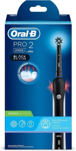 Oral B Oral-B Pro 2 2000 - Elektrische Tandenborstel - Zwart, Wit -Mondverzorgings Winkel 601x1200