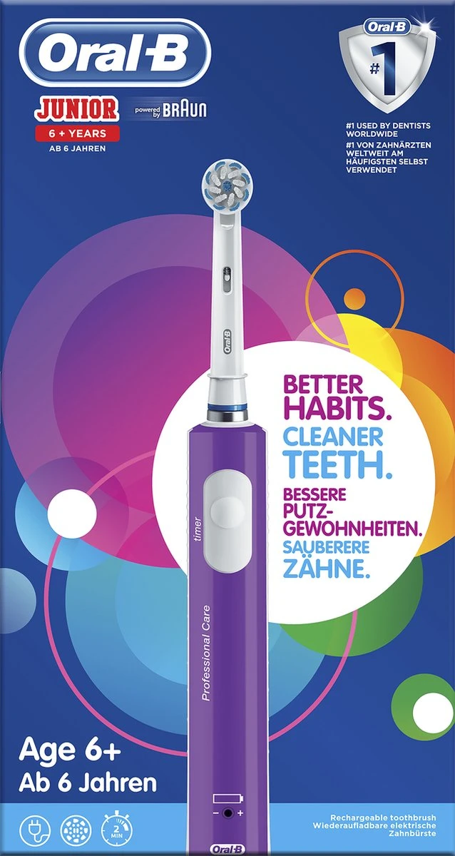 Oral B Oral-B Junior - Elektrische Tandenborstel - Paars 16 Oral B Oral-B Junior - Elektrische Tandenborstel - Paars - Afbeelding 14