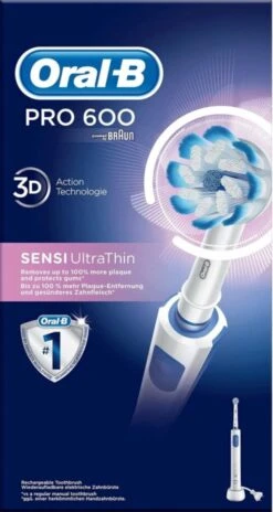 Oral B Oral-B PRO Pro 600 - Sensi-Clean - Elektrische Tandenborstel - Wit -Mondverzorgings Winkel 639x1200