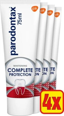 Parodontax Complete Protection Whitening - Tandpasta - Tegen Bloedend Tandvlees - 4x75 Ml -Mondverzorgings Winkel 663x1200 3