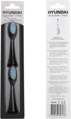 Hyundai - Elektrische Tandenborstel - Opzetborstel - Zwart - 2 Stuks -Mondverzorgings Winkel 720x1200