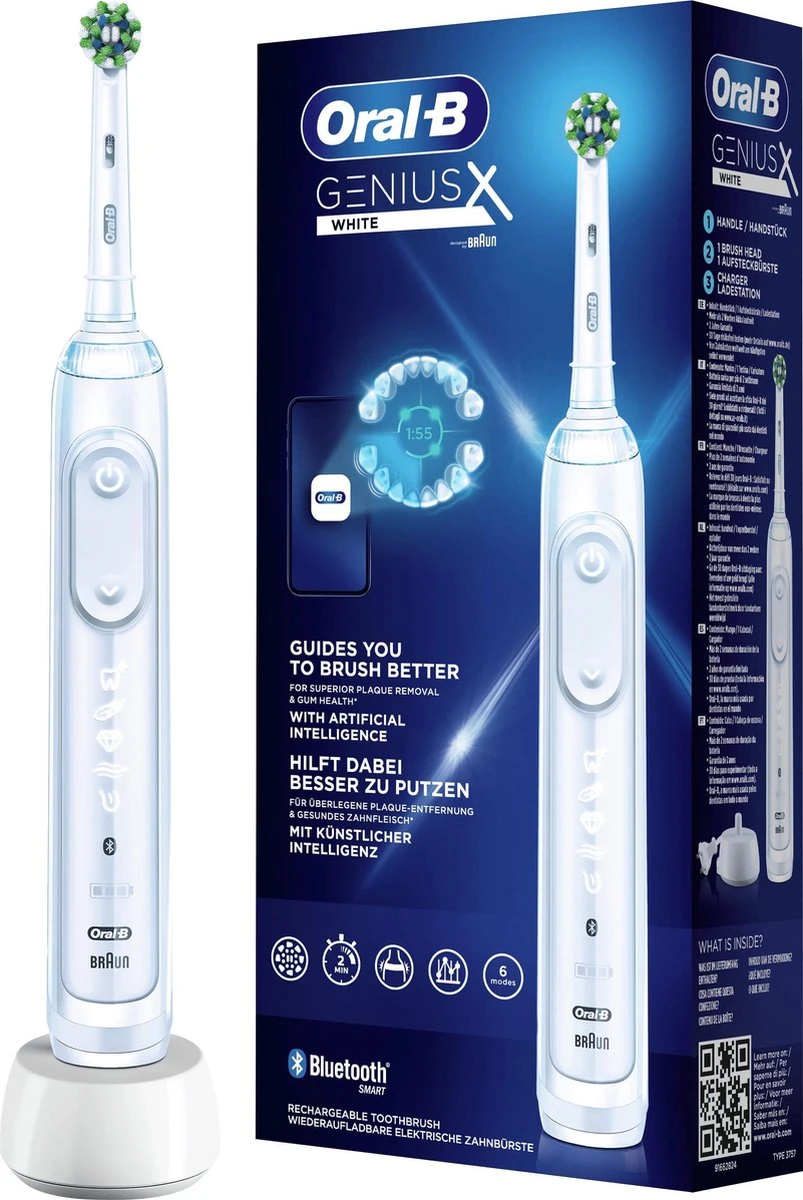 Oral B Oral-B Genius X - Wit - Elektrische Tandenborstel - Ontworpen Door Braun - 1 Handvat En 1 Opzetborstel 2 Oral B Oral-B Genius X - Wit - Elektrische Tandenborstel - Ontworpen Door Braun - 1 Handvat En 1 Opzetborstel