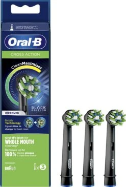 Oral B Oral-B CrossAction - Met CleanMaximiser-technologie - Opzetborstels - Zwart - 3 Stuks -Mondverzorgings Winkel 811x1200 2
