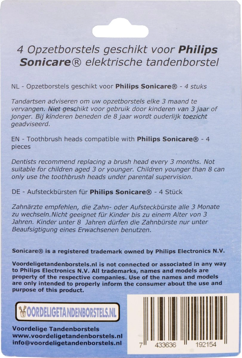 4 Opzetborstels Geschikt Voor Philips Sonicare 6 4 Opzetborstels Geschikt Voor Philips Sonicare - Afbeelding 4