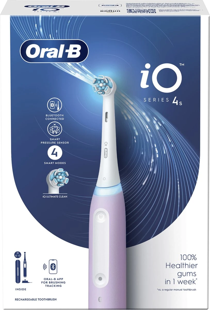 Oral B Oral-B IO 4S Volwassene Vibrerende Tandenborstel Lavendel 5 Oral B Oral-B IO 4S Volwassene Vibrerende Tandenborstel Lavendel - Afbeelding 3