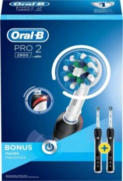 Oral B Oral_B Pro 2 - 2900 - Duoverpakking Elektrische Tandenborstel - Zwart -Mondverzorgings Winkel 818x1200