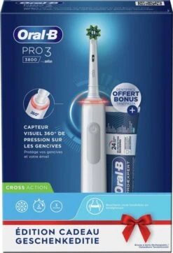 Oral B Oral-B Pro 3 3800 - Wit - Elektrische Tandenborstel Met Gratis Tandpasta