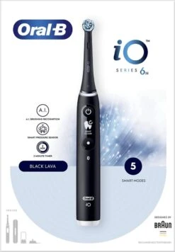 Oral B IO 6N - SMILE Black Lava Elektrische Tandenborstel Ontworpen Door Braun -Mondverzorgings Winkel 832x1200 2