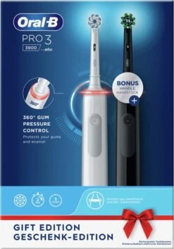 Oral B Oral-B Pro 3 3900 - Elektrische Tandenborstel - Duoverpakking 2 Stuks -Mondverzorgings Winkel 838x1200