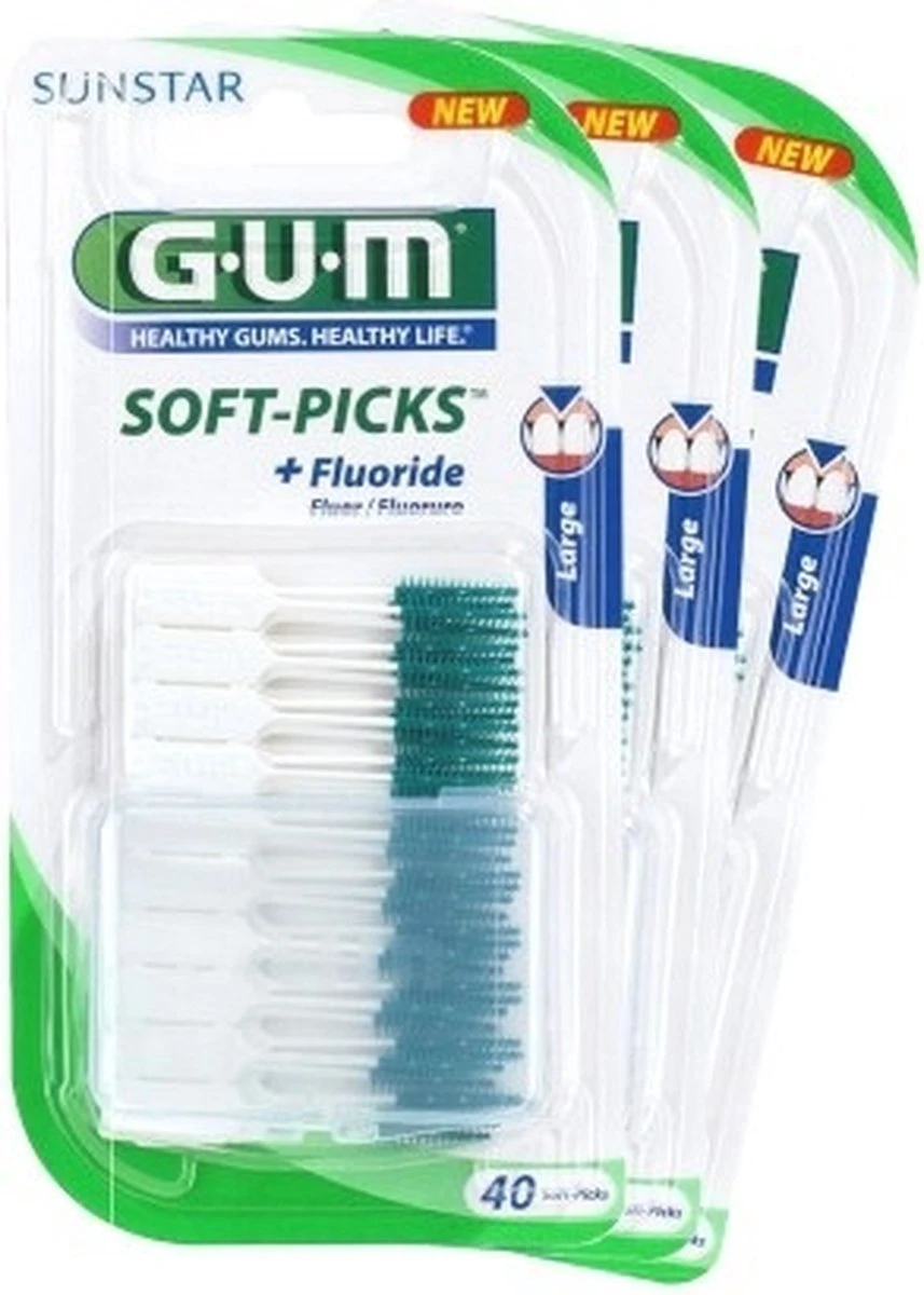 GUM® Gum Soft-Picks Large - 3 Stuks - Voordeelverpakking