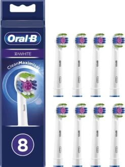 Oral B Oral-B 3D White - Met CleanMaximiser-technologie - Opzetborstels - 8 Stuks - Brievenbusverpakking 26 Oral B Oral-B 3D White - Met CleanMaximiser-technologie - Opzetborstels - 8 Stuks - Brievenbusverpakking -Mondverzorgings Winkel 899x1200 4