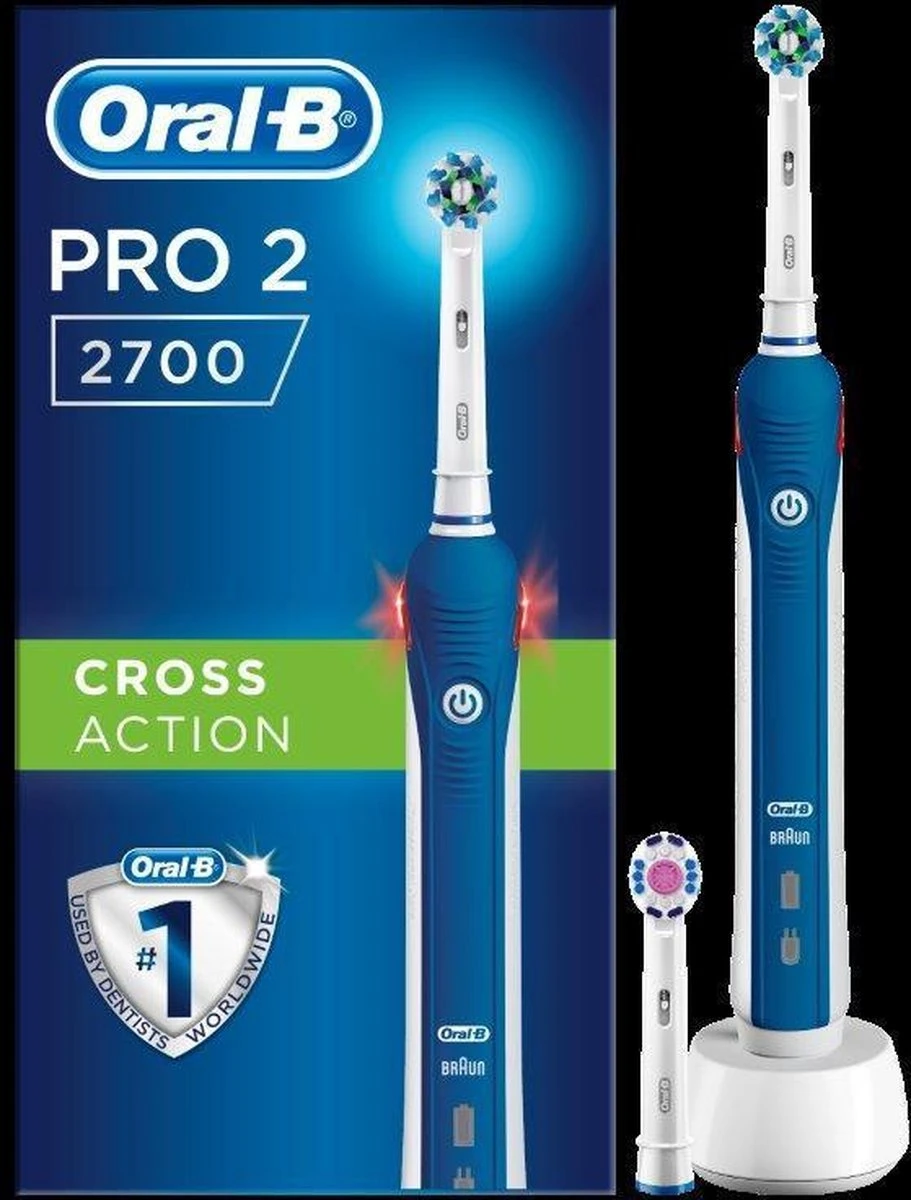 Oral B Oral-B Pro 2 2700 CrossAction - Elektrische Tandenborstel - Blauw, Wit 8 Oral B Oral-B Pro 2 2700 CrossAction - Elektrische Tandenborstel - Blauw, Wit - Afbeelding 6