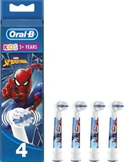 Oral B Oral-B Kids Opzetborstels Met Marvel Spider-Man-figuren, 4 Stuks