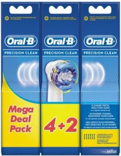 Oral B Oral-B Precision Clean - Opzetborstels - 6 Stuks - Wit -Mondverzorgings Winkel 930x1200