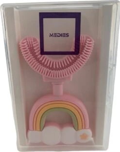 Medies - 360° U-vormige Kindertandenborstel Regenboog Roze | Baby Tandenborstel | Kindertandenborstel | Peuter Tandenborstel | U-vorm - Siliconen - Bpa Free - 2 Tot 7 Jaar -Mondverzorgings Winkel 950x1200 2