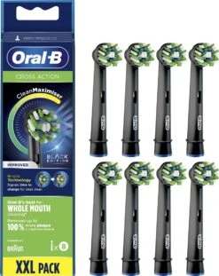 Oral B Oral-B CrossAction - Met CleanMaximiser-technologie - Opzetborstels - Zwart - 8 Stuks -Mondverzorgings Winkel 952x1200 1
