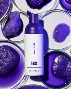 Smilekit V34 Colour Corrector Foam - Witte Tanden - Paarse Tandpasta - Teeth Whitening - Hismile -Mondverzorgings Winkel 959x1200